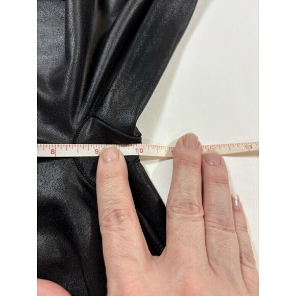 Spanx Faux Leather Leggings Black Medium Skinny Leg - Picture 8 of 12